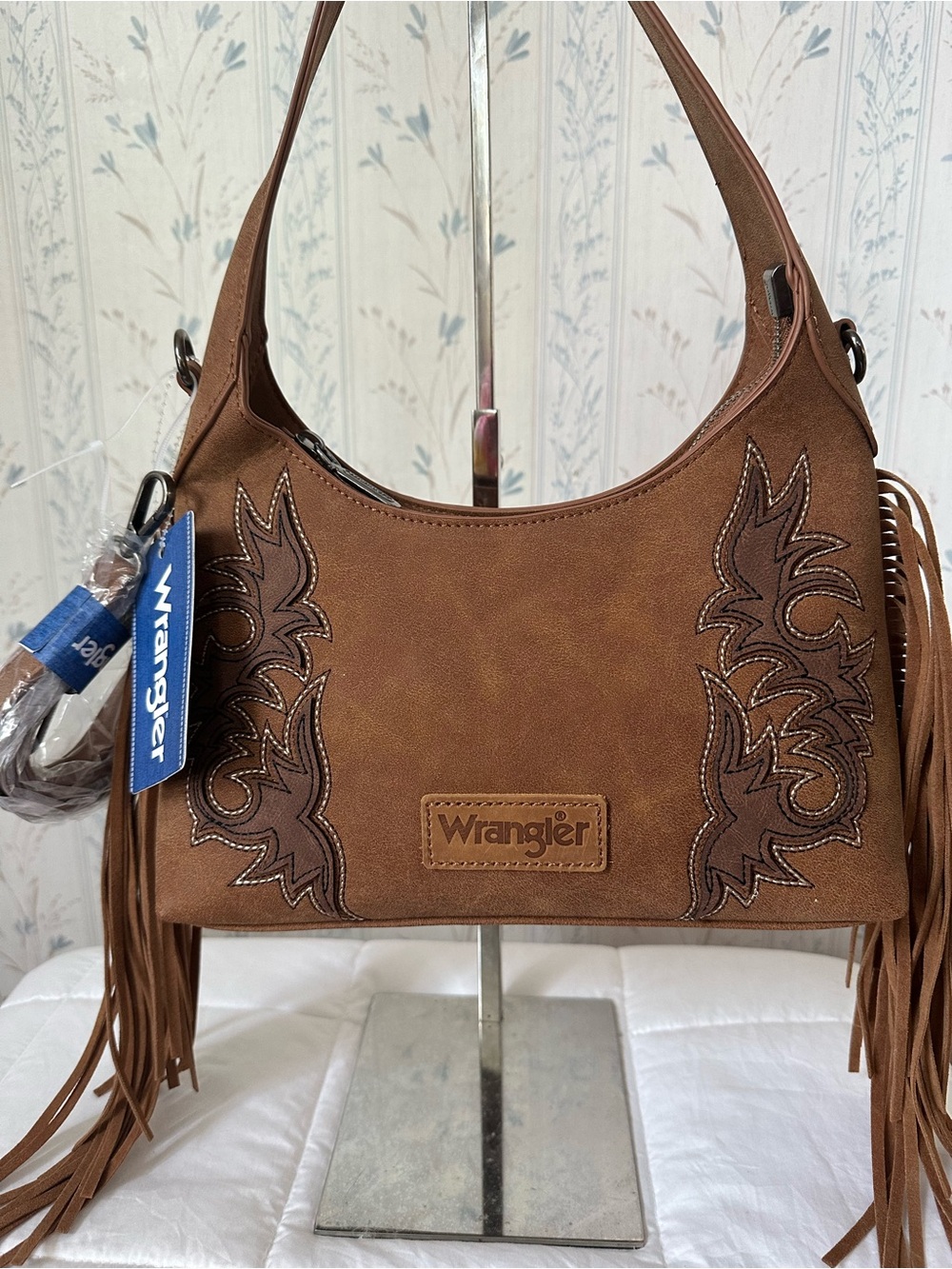 Wrangler Tan Fringe Shoulder Bag